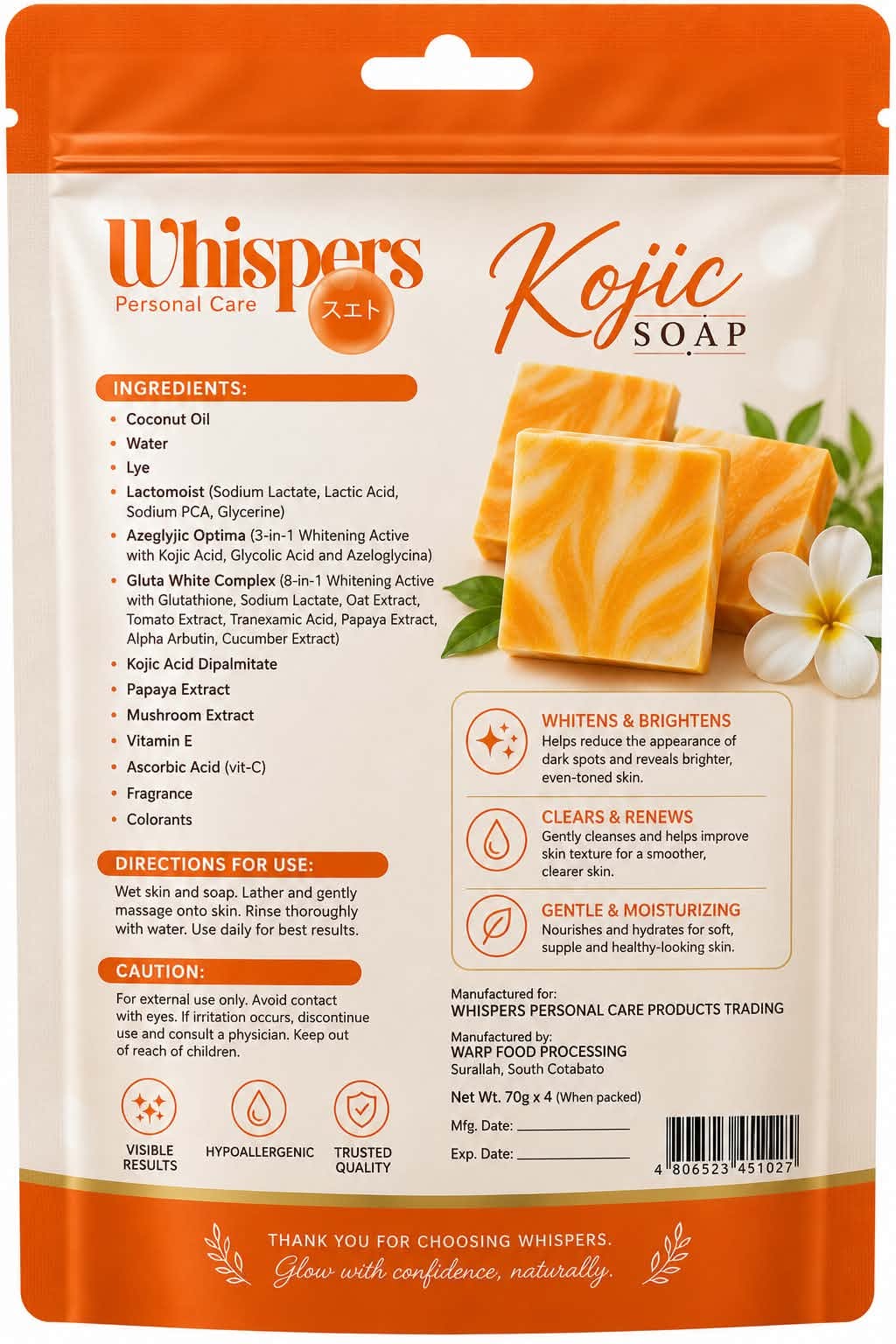 ON THE HORIZON - ARRIVING SHORTLY . KOJIC + GLUTATHIONE